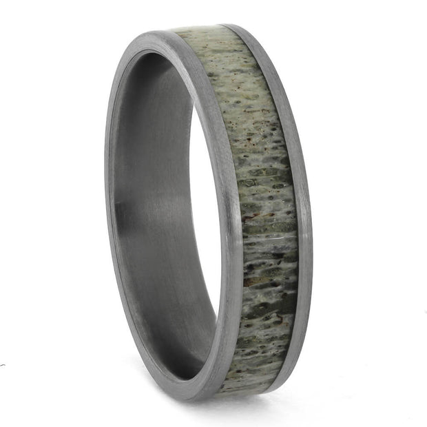 Deer Antler Wedding Band