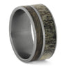 Wood and Deer Antler Wedding Band