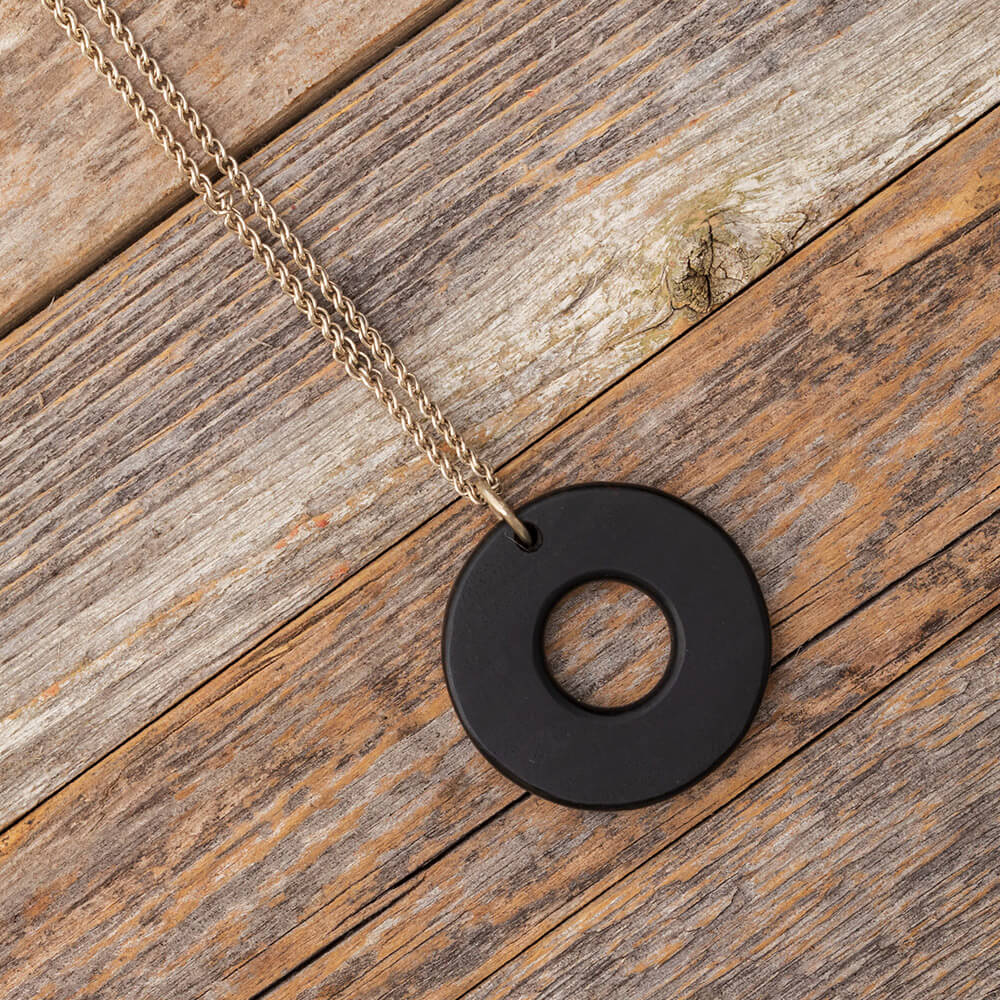 Unique Wood Pendant made with Macassar Ebony Wood-RS9482 - Jewelry by Johan