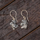 Campo del Cielo Meteorite Dangle Earrings in Sterling Silver-RSSB19 - Jewelry by Johan