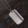 Muonionalusta Meteorite Dog Tag with Chain