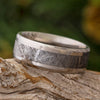 Meteorite Wedding Band With Beveled Edges