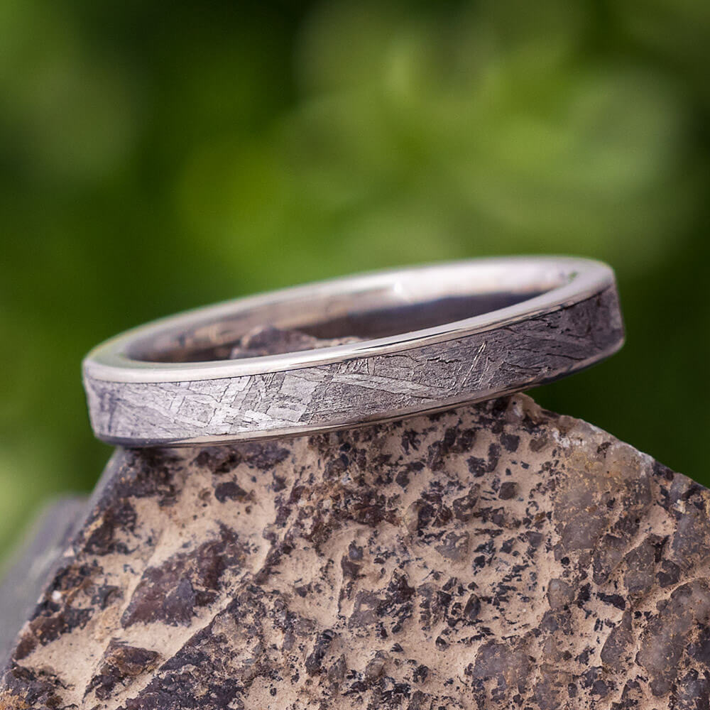 Women's Authentic Meteorite Wedding Band | Jewelry by Johan