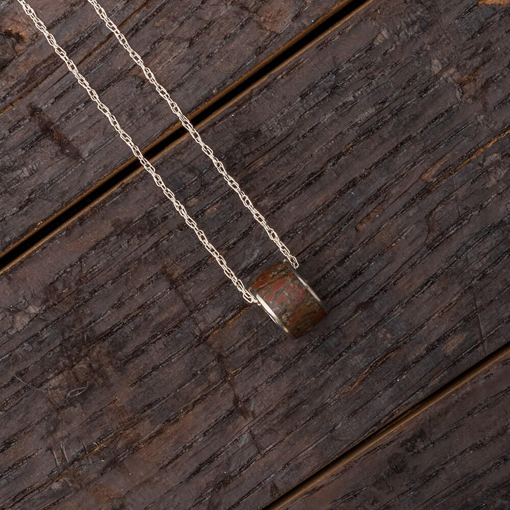 Grey Bone and Copper Necklace