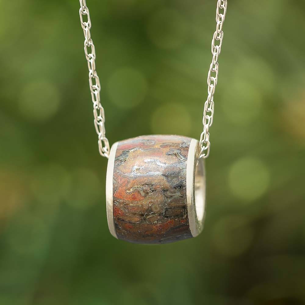 Dinosaur Fossil Charm Bead Necklace