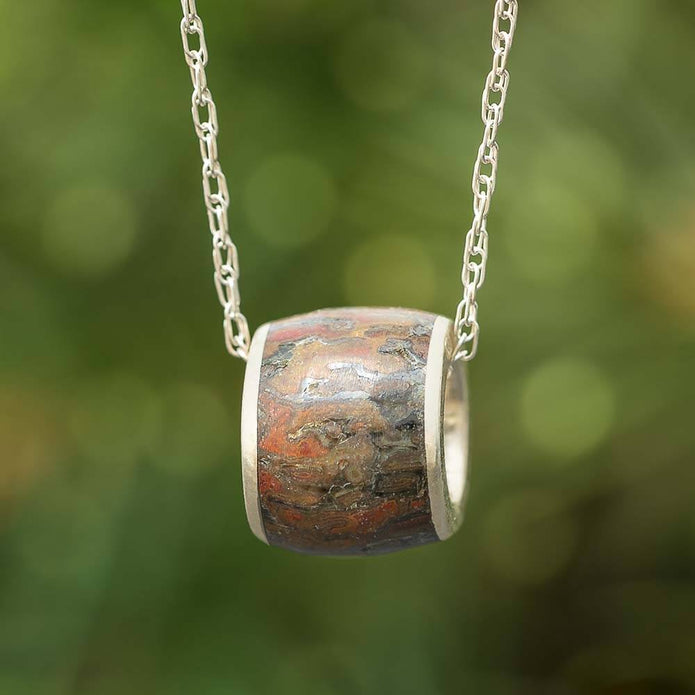 Dinosaur Fossil Charm Bead Necklace