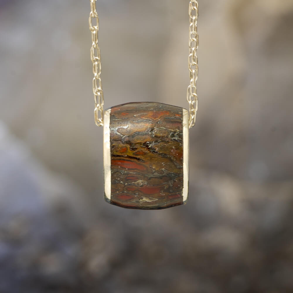Dinosaur Fossil Charm Bead Necklace