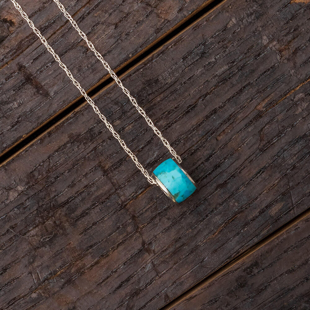 Authentic Turquoise Charm Bead Necklace