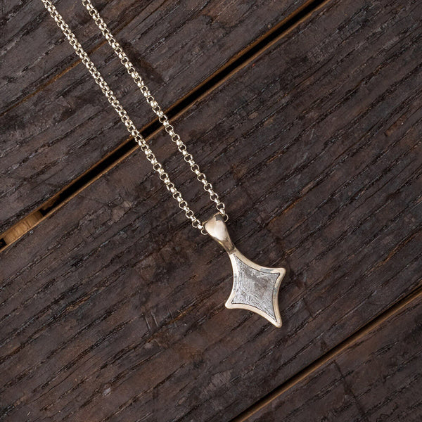 Meteorite And offers Silver Saturn Necklace