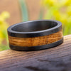 Whiskey Barrel Wedding Band in Black Zirconium