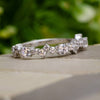 Gorgeous diamond stackable anniversary band on display