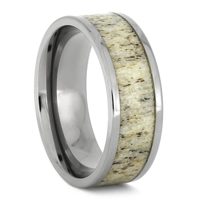 Men's Deer Antler Wedding Band
