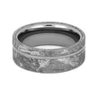 Tungsten Wedding Band with Gibeon Meteorite-1206 - Jewelry by Johan