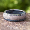 Mens Mokume Ring With Meteorite Band, Cobaltium Mokume-1596 - Jewelry by Johan