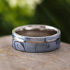Cobaltium Mokume Gane Ring with Titanium Sleeve, Commitment Ring-1894 - Jewelry by Johan