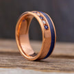 Diamond and Sapphire Wedding Band with Lapis Lazuli-2569 - Jewelry by Johan