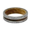 Whiskey Barrel Wood and Meteorite Men's Wedding Band-3601 - Jewelry by Johan