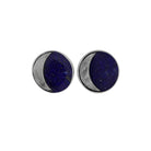 Lapis Lazuli Stud Earrings with Meteorite Moon, In Stock-SIG3058 - Jewelry by Johan