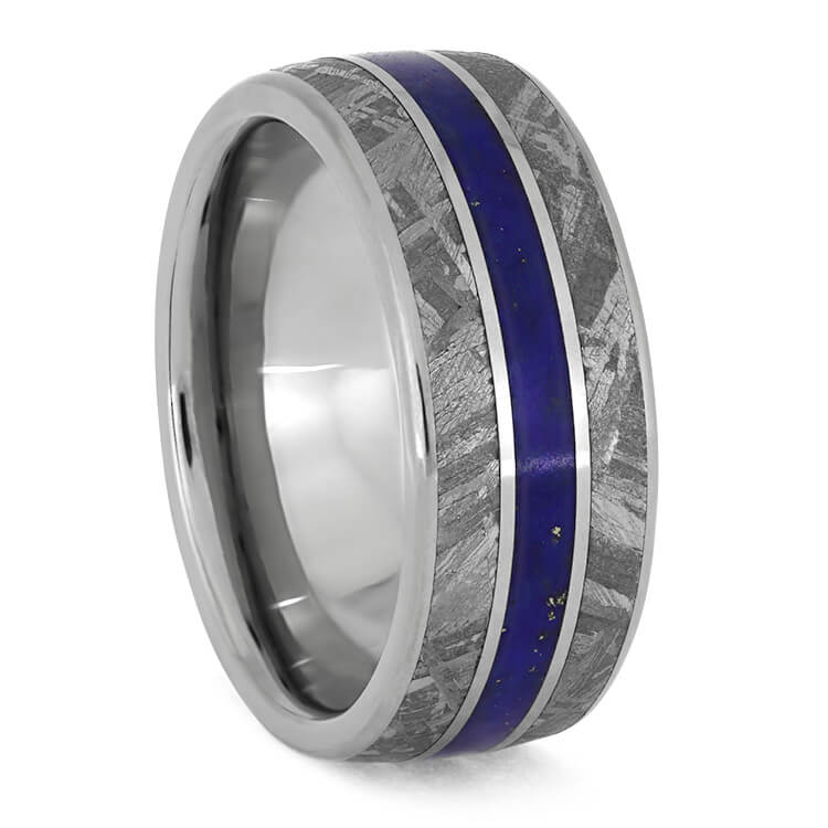 Lapis Lazuli Wedding Band Set