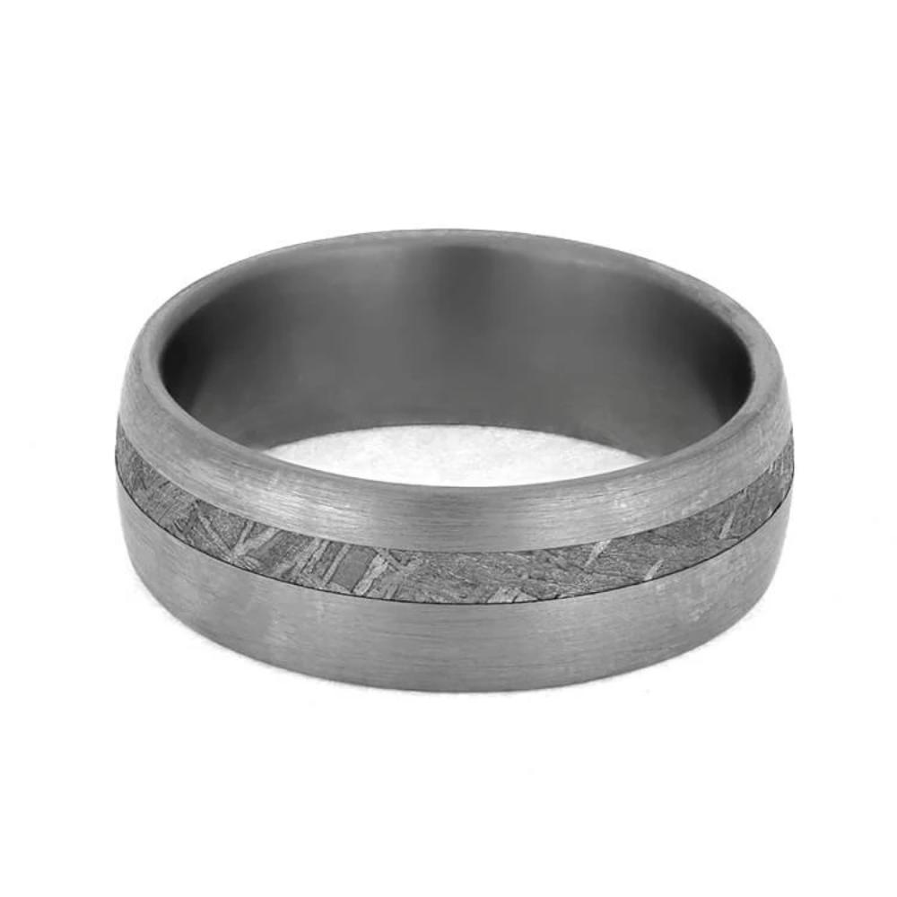 Plus Size Men's Meteorite Wedding Band in Brushed Titanium-3866X - Jewelry by Johan