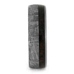 Meteorite Wedding Band With Crushed Dinosaur Bone, Titanium Ring-3902 - Jewelry by Johan