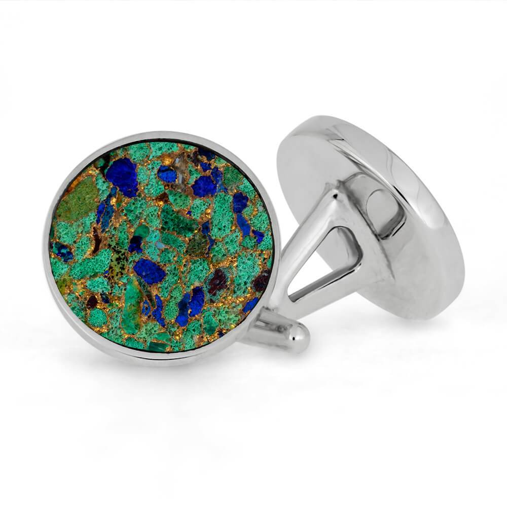 Gem Alloy Turquoise Cuff Links
