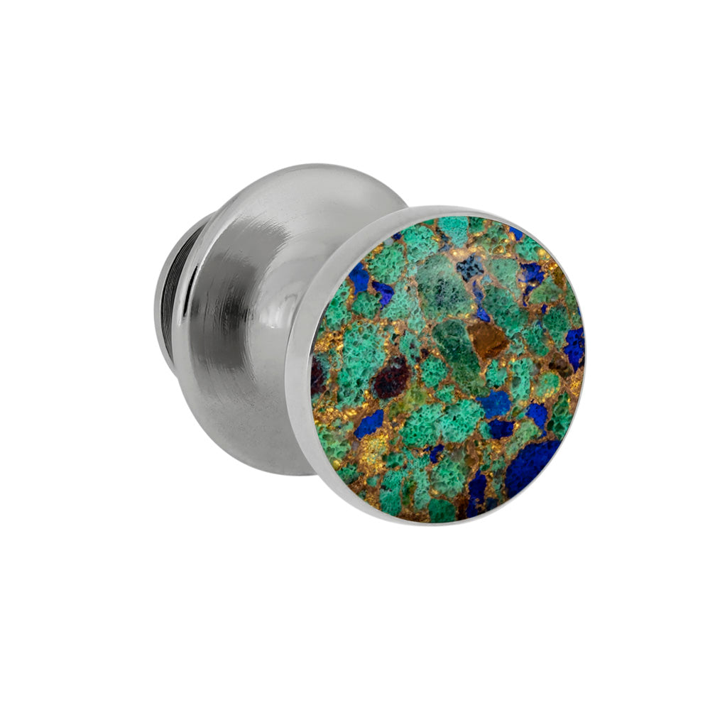 Desert Mosaic Tie Tack With Sterling Silver
