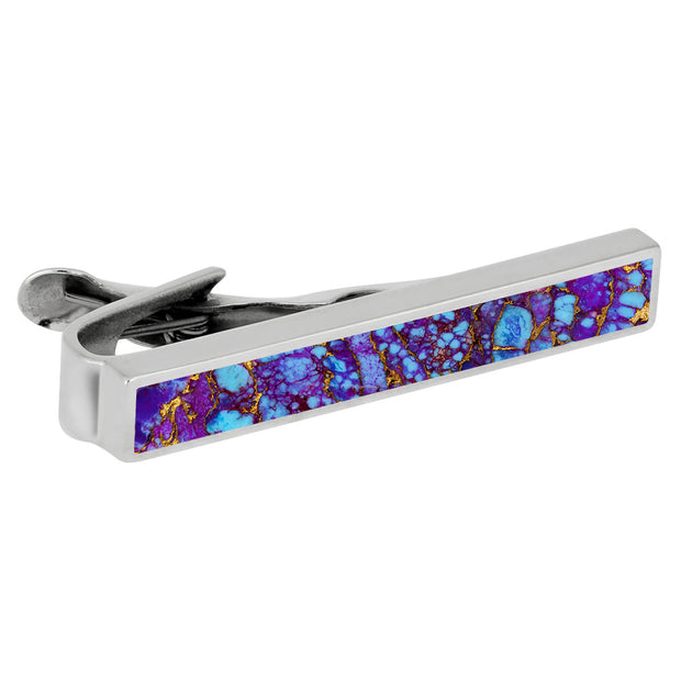 Lava Mosaic Turquoise Tie Clip
