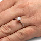 Moissanite Engagement Ring With 6 Claw Prong Setting-4278 - Jewelry by Johan