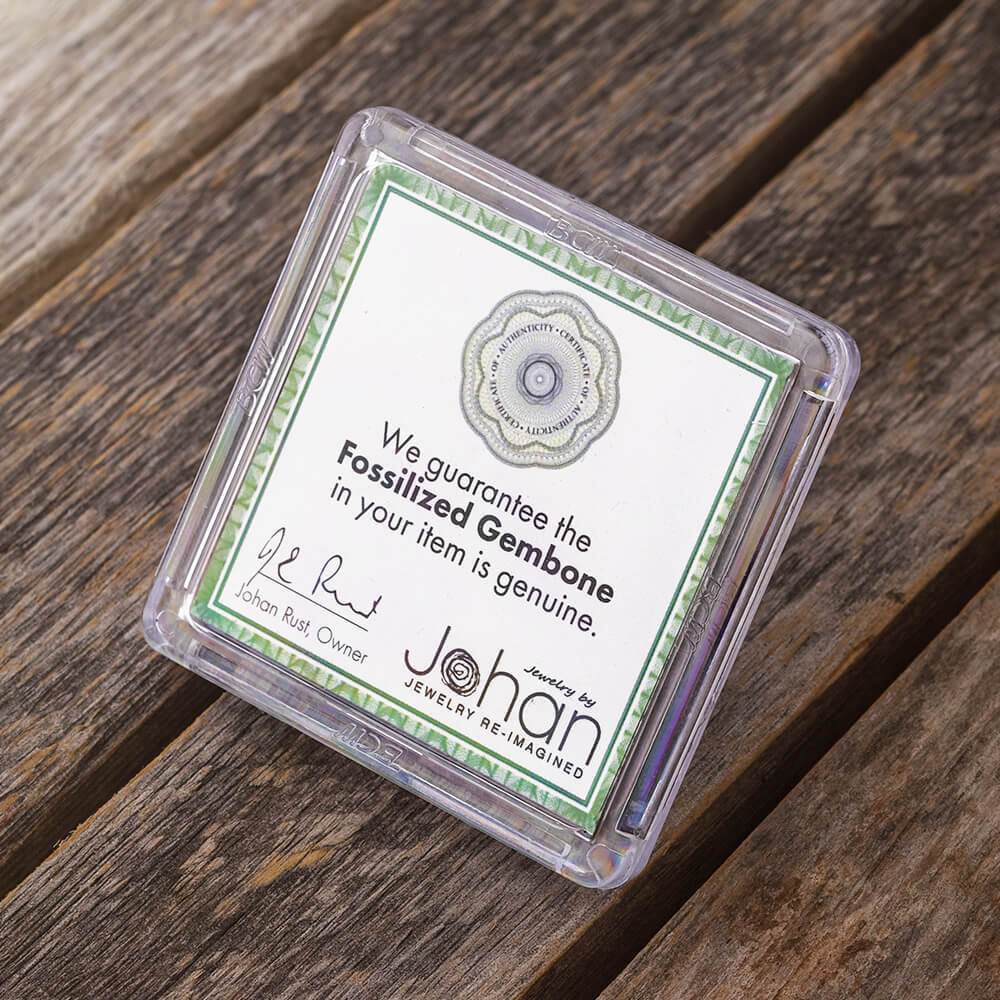 Fossilized Dinosaur Bone Souvenir Token-4761 - Jewelry by Johan