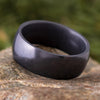 Elysium Ring with Rounded Profile, Black Ring with Polished or Matte Finish