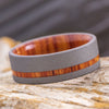 8mm Tulipwood & Sandblasted Titanium Ring, In Stock-SIG3002 - Jewelry by Johan