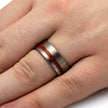Bloodwood Ring In Matte Titanium Band, In Stock