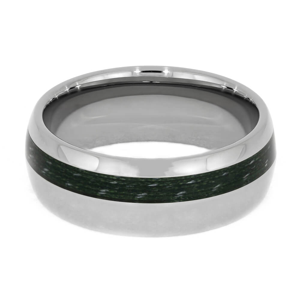 Green Fishing Line Men's Titanium Wedding Band-3941 - Jewelry by Johan