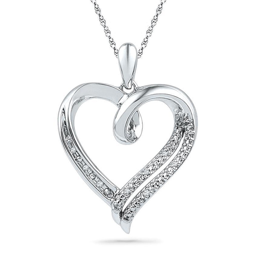 Large diamond heart pendant Clearance