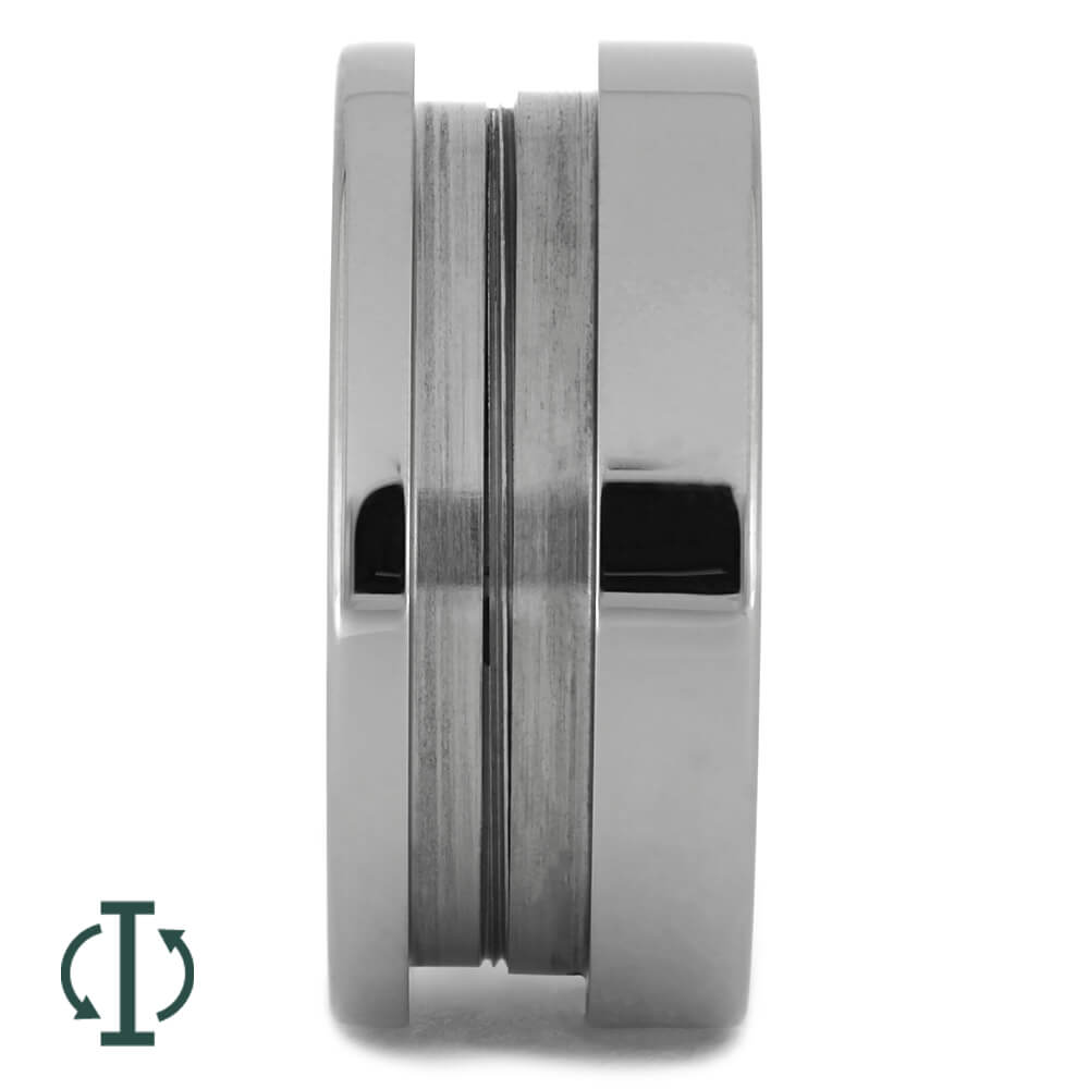 Interchangeable Core A, 8MM Titanium Ring With Off-Set Design-INTCORE-A - Jewelry by Johan