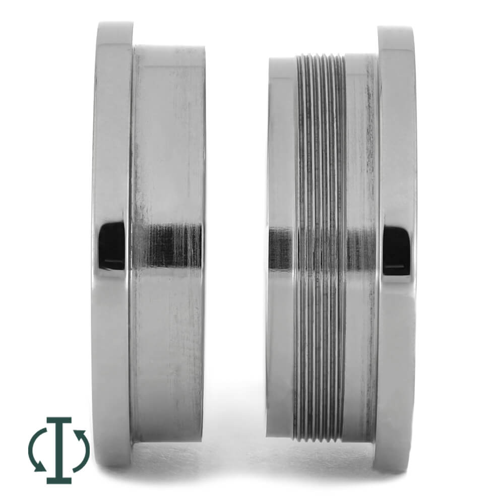 Interchangeable Core B, 8MM Titanium Ring with 1.5MM Edges-INTCORE-B - Jewelry by Johan