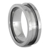 Interchangeable Core B, 8MM Titanium Ring with 1.5MM Edges-INTCORE-B - Jewelry by Johan