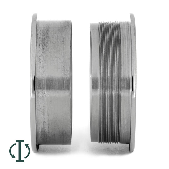 Interchangeable Core C, 8MM Titanium Ring with 1MM Edges-INTCORE-C - Jewelry by Johan