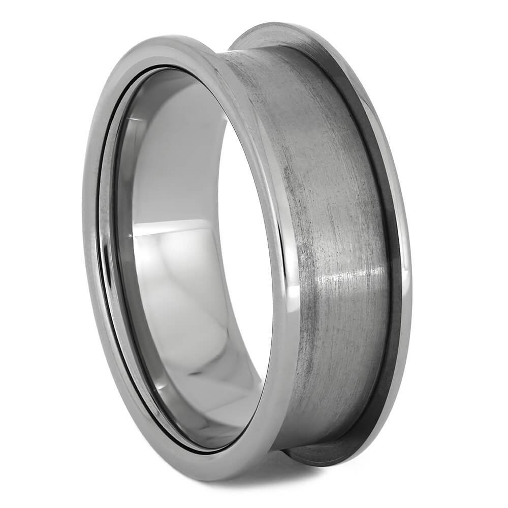 Interchangeable Core C, 8MM Titanium Ring with 1MM Edges-INTCORE-C - Jewelry by Johan