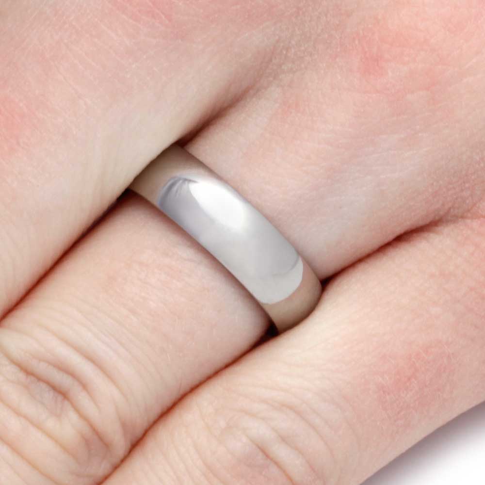 Ironwood Ring With Polished Titanium Overlay, In Stock-SIG3004 - Jewelry by Johan