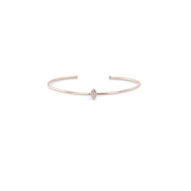 Diamond Bangle Bracelet in Rose Gold