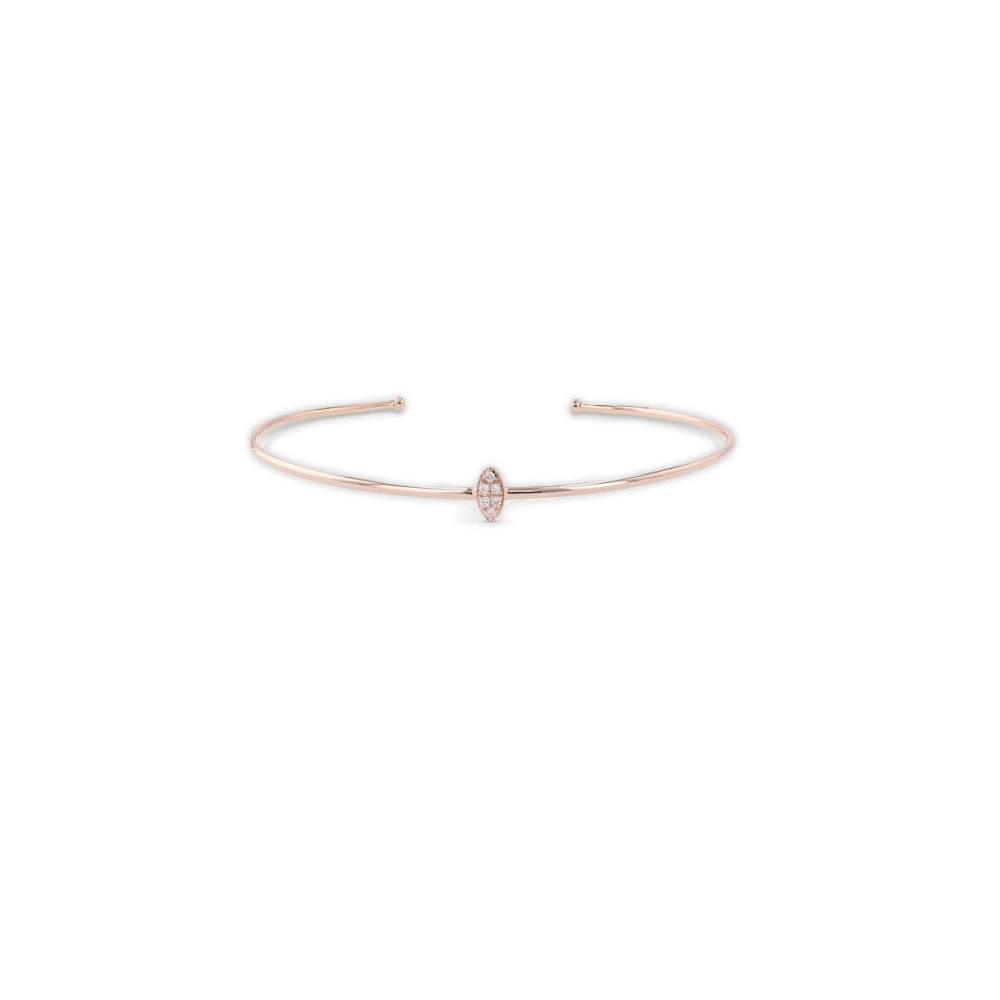 Diamond Bangle Bracelet in Rose Gold