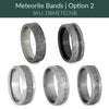 Meteorite Wedding Bands, Set of 5, Option 2-DBMETEO5B - Jewelry by Johan