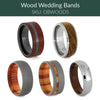 Wood Wedding Bands, Set of 5-DBWOOD5 - Jewelry by Johan