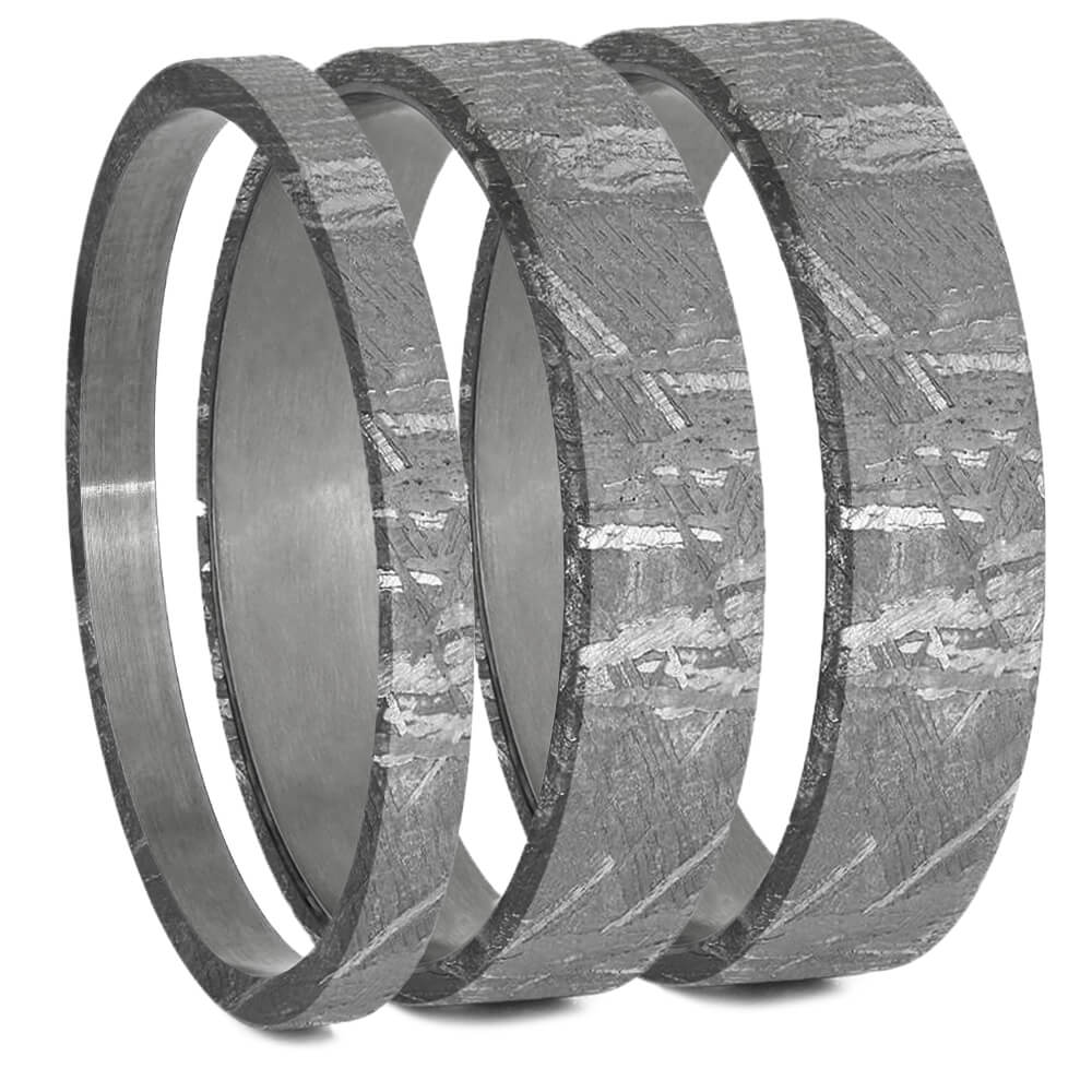 Meteorite Ring Inlays for Modular Rings | Unknown - Send Ring Sizer ...