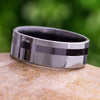 Black & Silver Men's Wedding Band