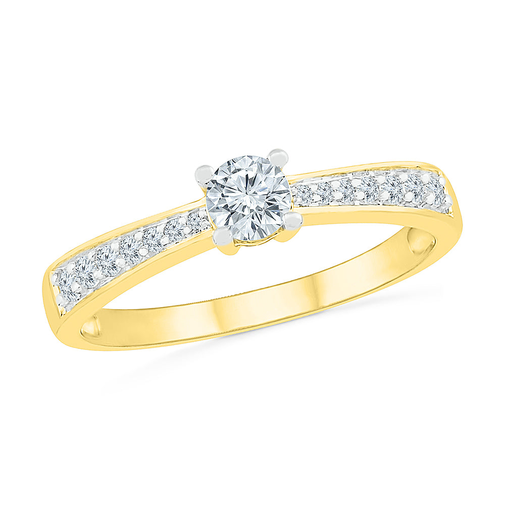 Diamond Engagement Ring with Reverse Tapered Band - Jewelry by Johan