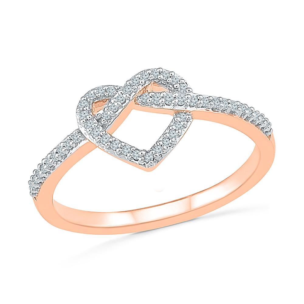 Infinity Midi Ring Diamond Accents Sterling Silver | Jared