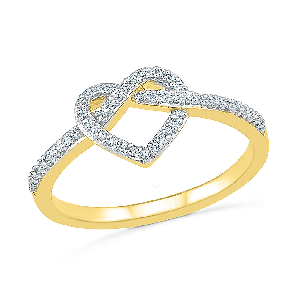 Infinity Diamond Promise Ring in Gold or Silver - Jewelry by Johan